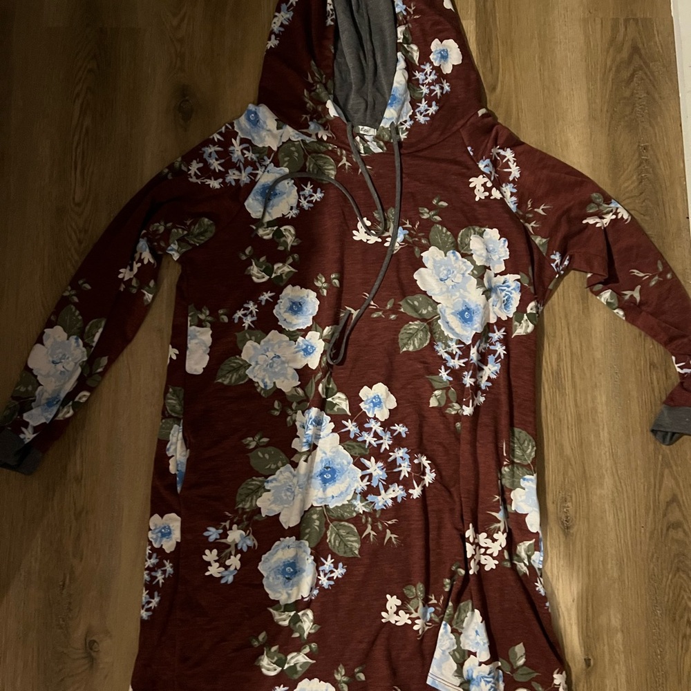 Floral Hooded Women's Jacket